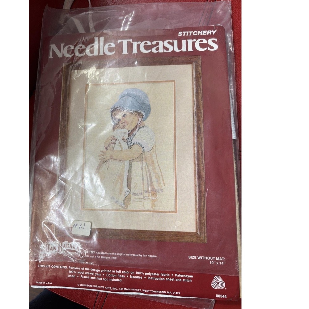 Needle Treasures Crewel Stitchery Embroidery Kit #00544 Betsy by Jan Hagara~New